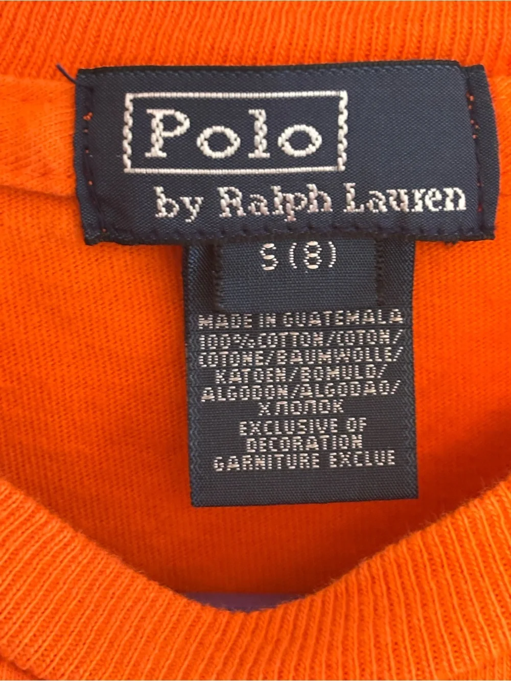 Ralph Lauren vibrant orange